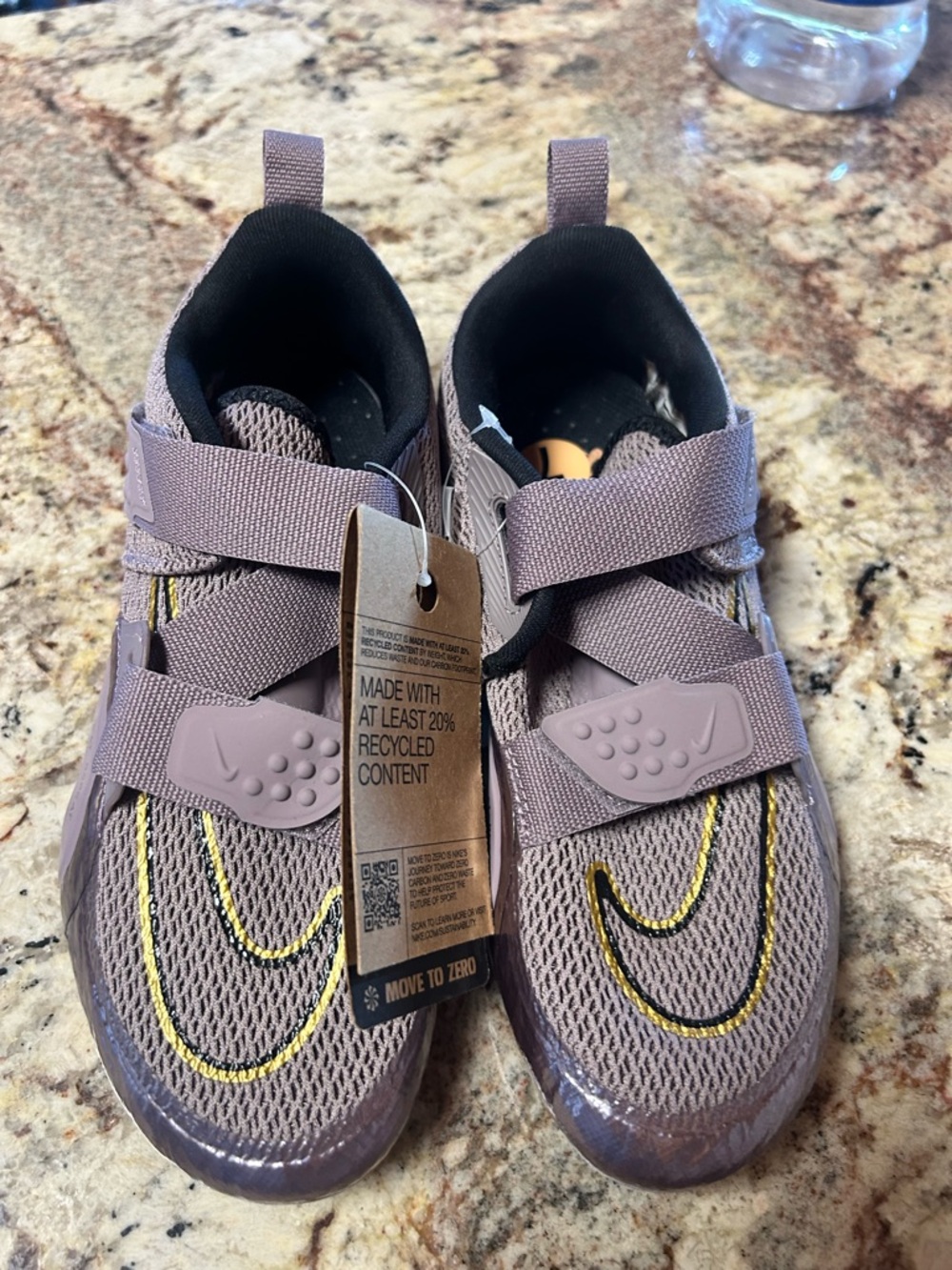 Nike Superrep Women’s 7 Purple Velcro Cycling Sneakers with cleats